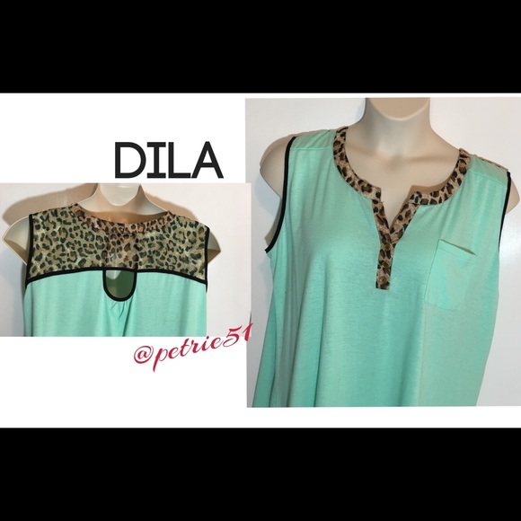 Dila Tops - 🅿️DILA USA Green Tank  3X